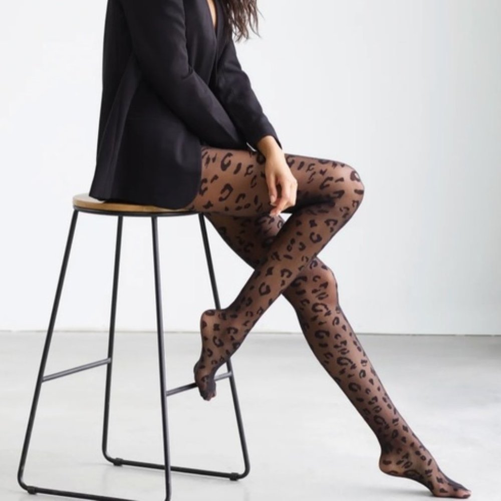 Commando Leopard Print Sheer Tights